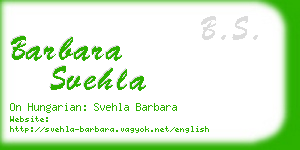 barbara svehla business card